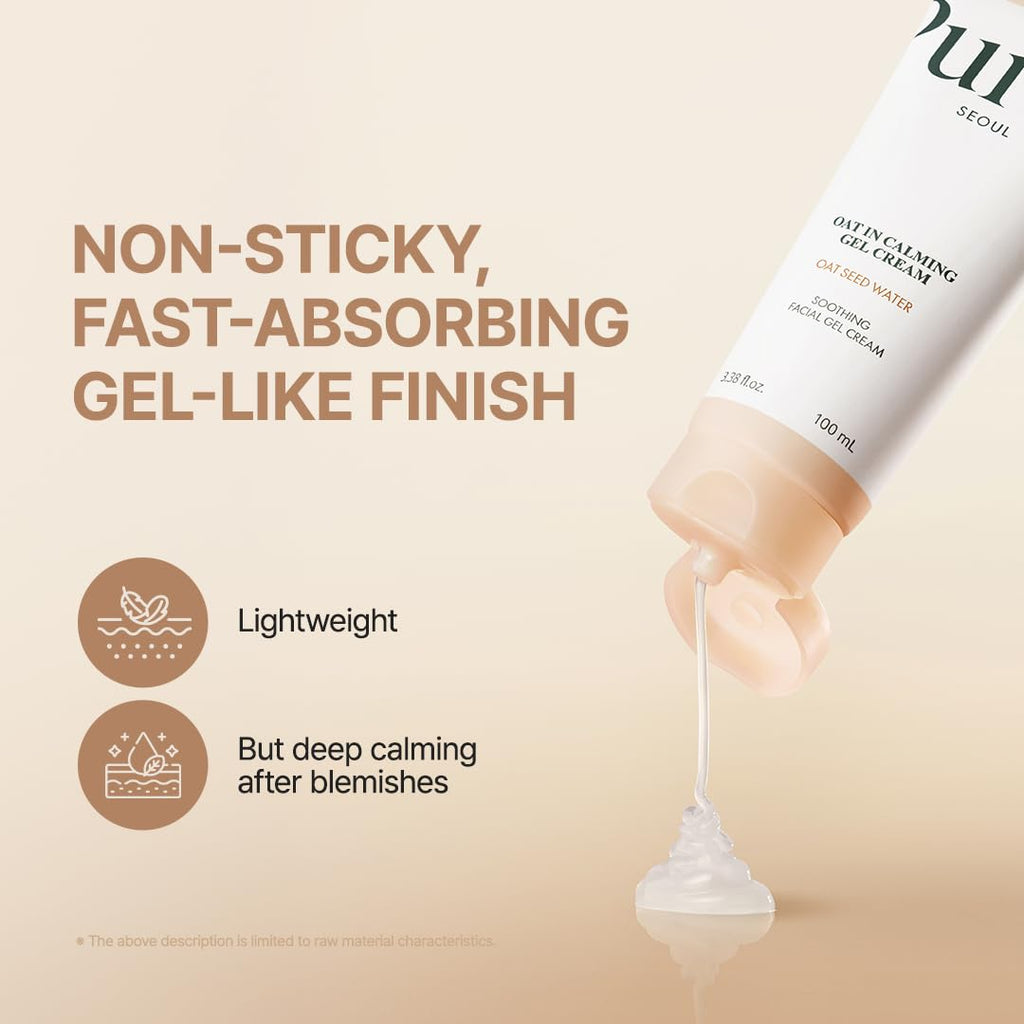 PURITO Oat In Calming Gel Cream, Non-Comedogenic, 77% Oat Seed Water Lightweight Water-Gel Face Moisturizer