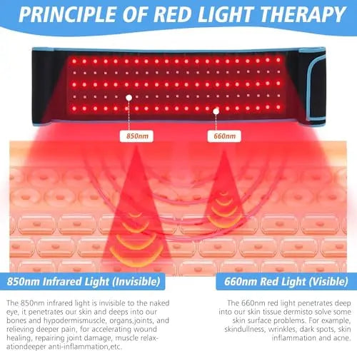 Red Light Therapy Near Infrared Light Therapy Wrap Belt for Body with Timer for Waist Back Shoulder AKYSUN Au supplements