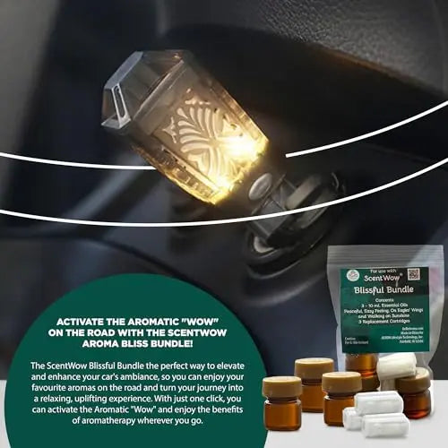 ScentWow® Aromatherapy Car Diffuser Refill Essential Oil Bundle with Three Refill Pads and 10ml Bottles Belle Aroma Au supplements