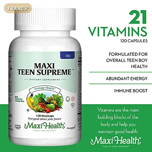 Maxi Health Teen Supreme HIS Vitamins for Teen Boys (120) - Teen Multivitamin for Young Maxi Health Au supplements