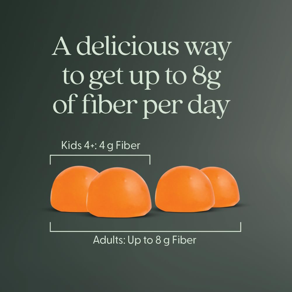 New Chapter Organic Fiber Gummies for Adults & Kids (Age 4+), Plant-Based Prebiotic Fiber for Digestive Health, Vegan, Non-GMO, USDA Organic