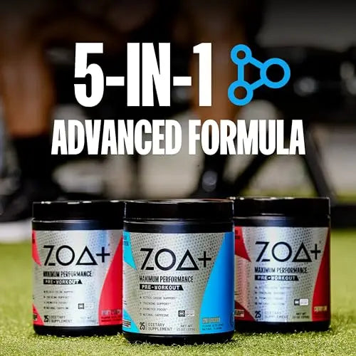 ZOA+ Pre-Workout Powder & Shaker Bottle Bundle, Wild Berry ZOA Au supplements