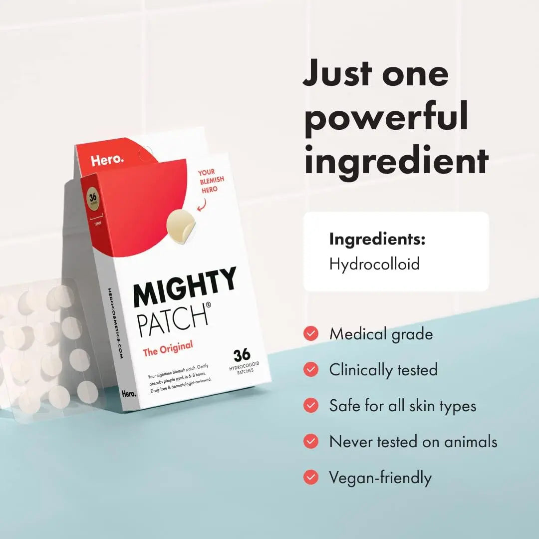 Mighty Patch Original from Hero Cosmetics - Hydrocolloid Acne Pimple Mighty Patch Au supplements