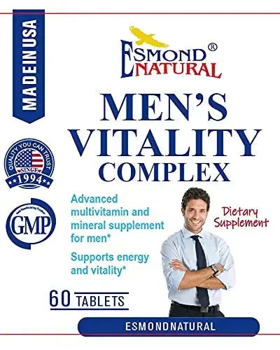 Esmond Natural: Men's Vitality Complex (Advanced Multivitamin and Mineral Supplement for Men. Supports Energy and Vitality) Esmond Natural Au supplements