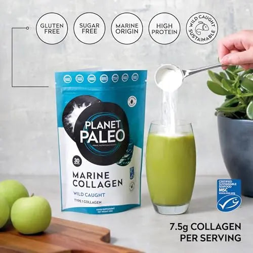Pure Marine Collagen Powder (60 Servings, 450g) | for Healthy Skin, Hair and Nails, and Gut Health Planet Paleo Au supplements