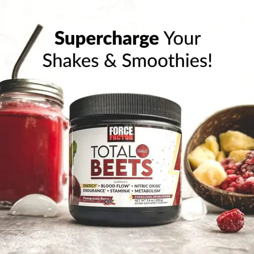 Force Factor Total Beets Energy Drink Mix, Superfood Beet Root Powder with Nitrates Force Factor Au supplements