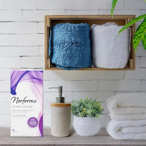Norforms Feminine Deodorant Suppositories, Long Lasting Odor Control, Tropical Splash Scent Norforms Au supplements