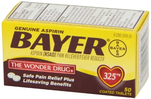 Genuine Bayer Aspirin 325mg Tablets, 50-Count (Pack of 2) Bayer Au supplements