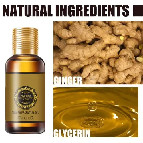 (2pc 60ml) Belly Drainage Ginger Oil, Slimming Tummy Ginger Oil, Ginger Oil Drainage Massage YG LianKai Au supplements