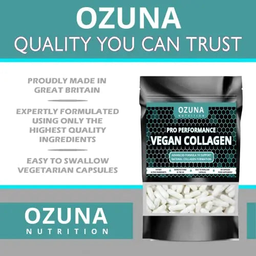 Pro Performance Vegan Collagen Complex – Vegetarian Collagen Capsules, Plant Based Collagen OZUNA NUTRITION Au supplements