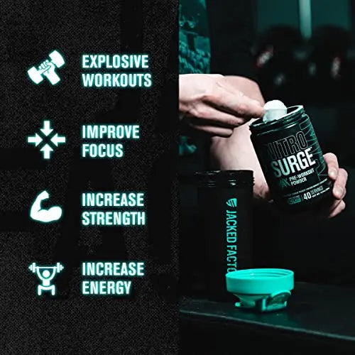 Jacked Factory Nitrosurge Max Nootropic Pre Workout Powder - Premium Pre Workout Jacked Factory Au supplements