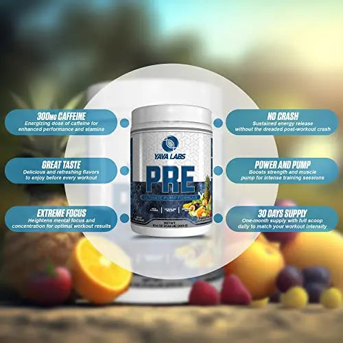 Yava Labs PRE Workout Ultimate Pump Formula (Energy Drink) Yava Labs Au supplements