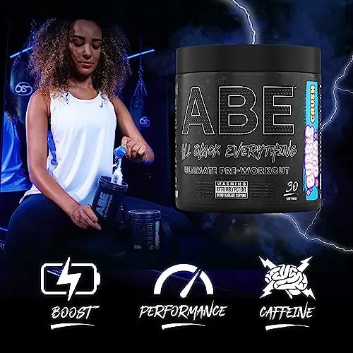 ABE All Black Everything Pre Workout Energy, Increase Physical Performance with Citrulline Applied Nutrition Au supplements