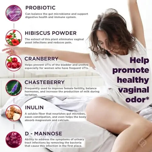 Vaginal Probiotics for Women Digestive Enzymes Gut Health PH Balance Pills, Women's Fuze Naturals Au supplements
