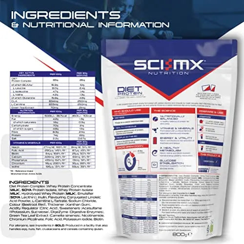 SCI-MX Diet Protein, High Protein, Low Sugar, Low Fat Lean Protein Formula Powder with Added CLA SCI-MX Au supplements