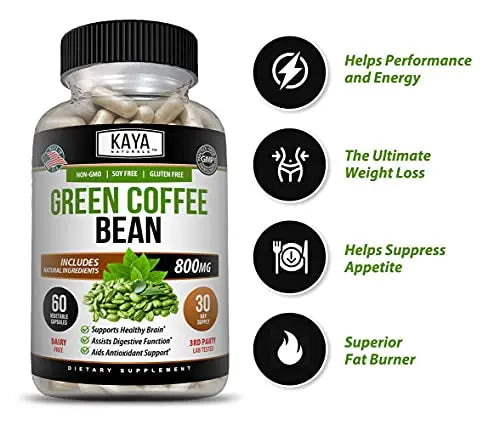 Kaya Naturals Green Coffee Bean 60ct - Weight Management Kaya Naturals Au supplements