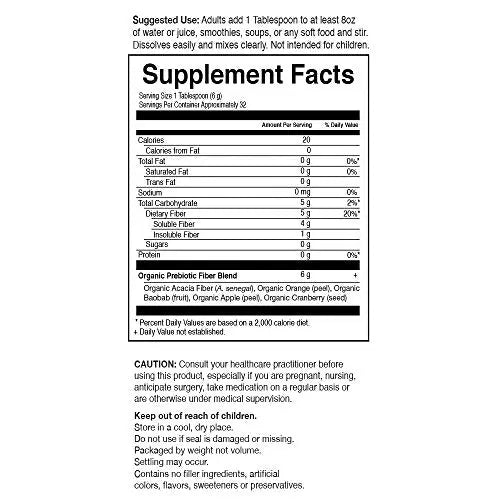 Garden of Life Dr Formulated Organic Fiber Supplement Powder Unflavored, Sugar Free Garden of Life Au supplements