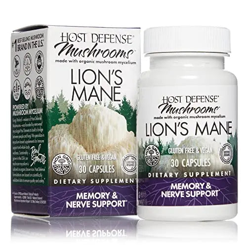 Host Defense, Lion's Mane Capsules, Promotes Mental Clarity, Focus and Memory Host Defense Au supplements