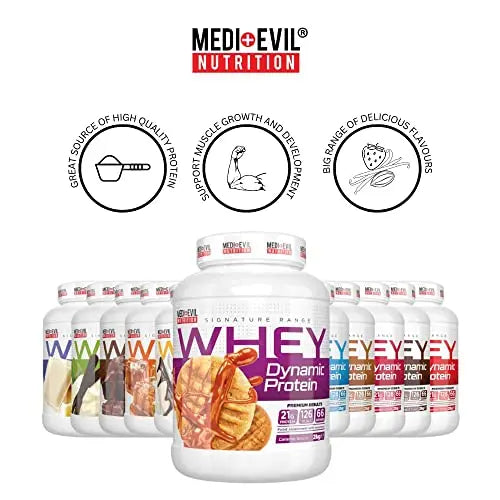 Medi-Evil Nutrition Whey Dynamic Protein, Cookies and Cream Flavour, 2kg, 66 Servings Medi-Evil Nutrition Au supplements