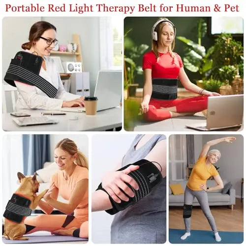 Yofalo 660nm LED Red Light and 850nm Near Infrared Red Light Therapy Belt Device for Body Pain Waist yofalo Au supplements