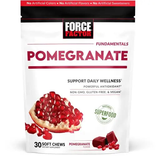 Force Factor Pomegranate Soft Chews for Healthy Aging, Heart Health, Bone Health Force Factor Au supplements