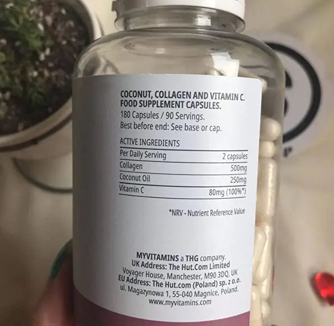 Coconut + Collagen (180 Capsules) - Myvitamins MyVitamins Au supplements