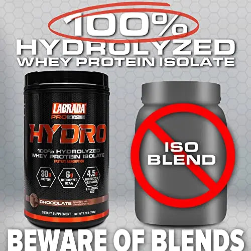 Labrada Hydro 100% Pure Hydrolyzed Whey Protein Isolate Powder, Lactose Free Labrada Au supplements