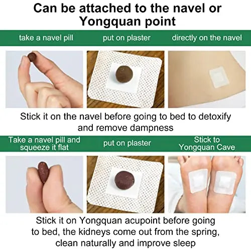 Mugwort Stickers, 40PCs Mugwort Navel Stickers - Parches para Bajar de Peso Rapido ALIVO Au supplements