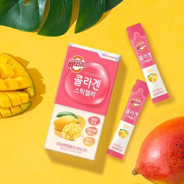 KWANGDONG Vita500 Mango Collagen Peptides Stick Jelly, with Vitamin C, to Support Skin KWANGDONG Au supplements