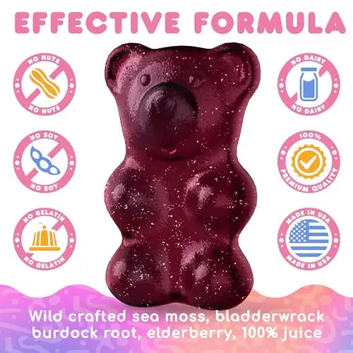 Biolore Sea Moss Gummies with Elderberry, Contains Irish Sea Moss, Organic Extract Biolore Au supplements