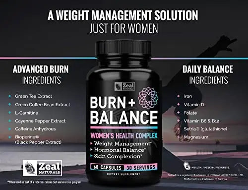 Zeal Naturals Weight Loss Support for Women + Daily Balance Vitmains (Iron, Vitamin D Zeal Naturals Au supplements