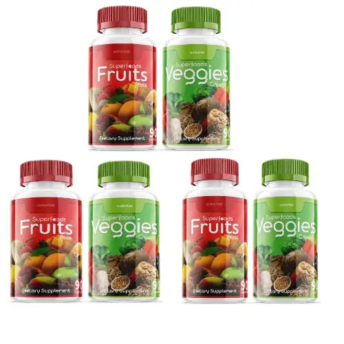 90 Capsules Each Bottle 540 Capsules superfoods Veggies Greens and Reds Fruits Triple Alpha Pure Au supplements