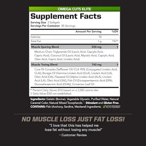 PMD Sports Omega Cuts Elite Fat Loss-Muscle Defining Formula - Omega Fatty Acids PMD Au supplements