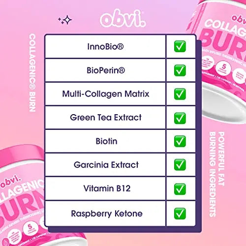 Obvi Collagenic Burn, Collagenic Fat Burner, Thermogenic Fat Burner for Weight Loss Obvi Au supplements