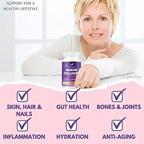 High Strength Marine Collagen Tablets - Skin, Hair, Nails & Joints - Fortified with Hyaluronic Acid Euphoria Bliss Au supplements