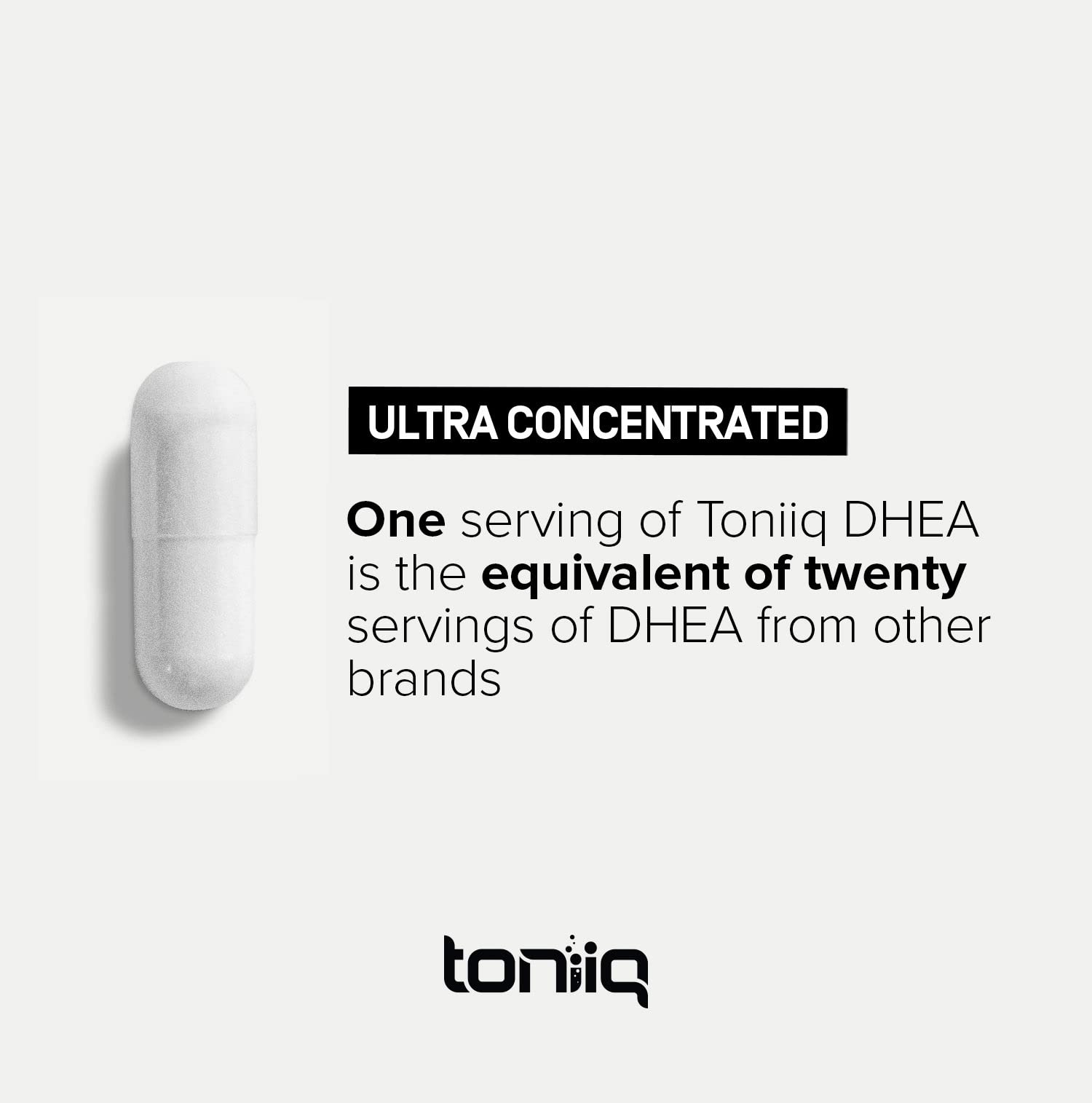 Toniiq Ultra High Strength DHEA 100mg Supplement for Men - 99%+ Highly Purified and Bioavailable Micronized DHEA Supplement for Women and Men - DHEA 100 mg - 180 Capsules Toniiq Au supplements