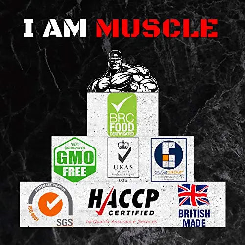 Ultimate Whey Protein + BCAA’s Powder, Premium High Protein Isolate, Enhance Lean Muscle Mass and Recovery, 1kg I AM MUSCLE Au supplements