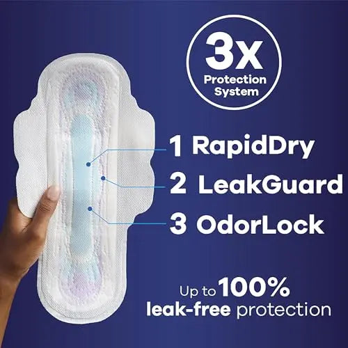 Always Ultra Thin Feminine Pads with Wings for Women, Size 4, Overnight Absorbency, Unscented Always Au supplements