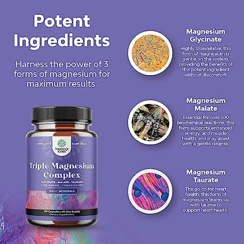 Triple Magnesium Complex Supplement 400mg Elemental - High Absorption Magnesium Natures Craft Au supplements