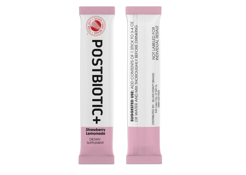 Silver Fern Brand Postbiotic+ Strawberry Lemonade Powder – Postbiotic Supplement with BIOMend™, BetaVia™, and Immuse® – Supports The Digestive System