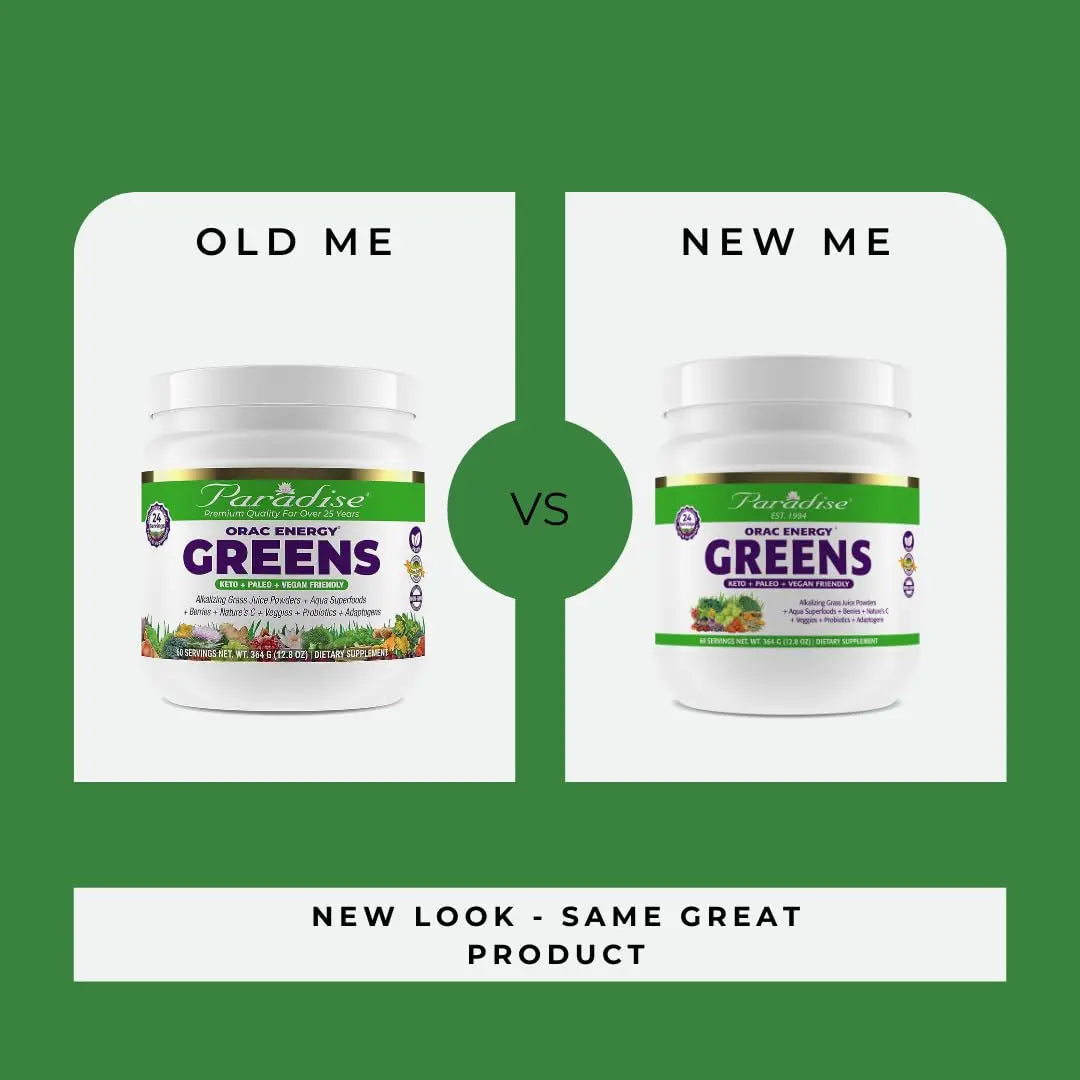 Paradise ORAC Energy Greens Powder Extract, Super Antioxidants, Probiotics for Gut Paradise Herbs Au supplements