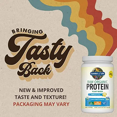Garden of Life Organic Vegan Vanilla Protein Powder 22g Complete Plant Based Raw Protein Garden of Life Au supplements