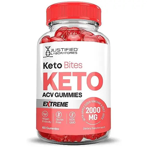 Keto Bites Keto ACV Gummies Extreme Formula 2000MG Vegan Non GMO with Pomegranate Justified Laboratories Au supplements