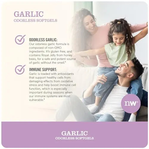 NatureWise Garlic Odorless Softgels 1500mg Support Teeth & Immune System Health NatureWise Au supplements