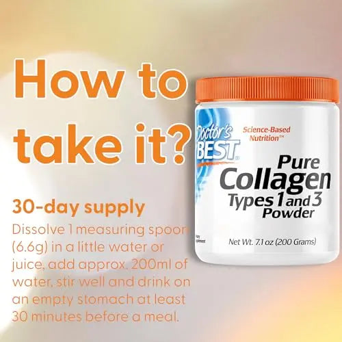 Doctor's Best, Pure Collagen Type 1 and 3 (Collagen Type 1 and 3), 200g Powder Doctor's BEST Au supplements