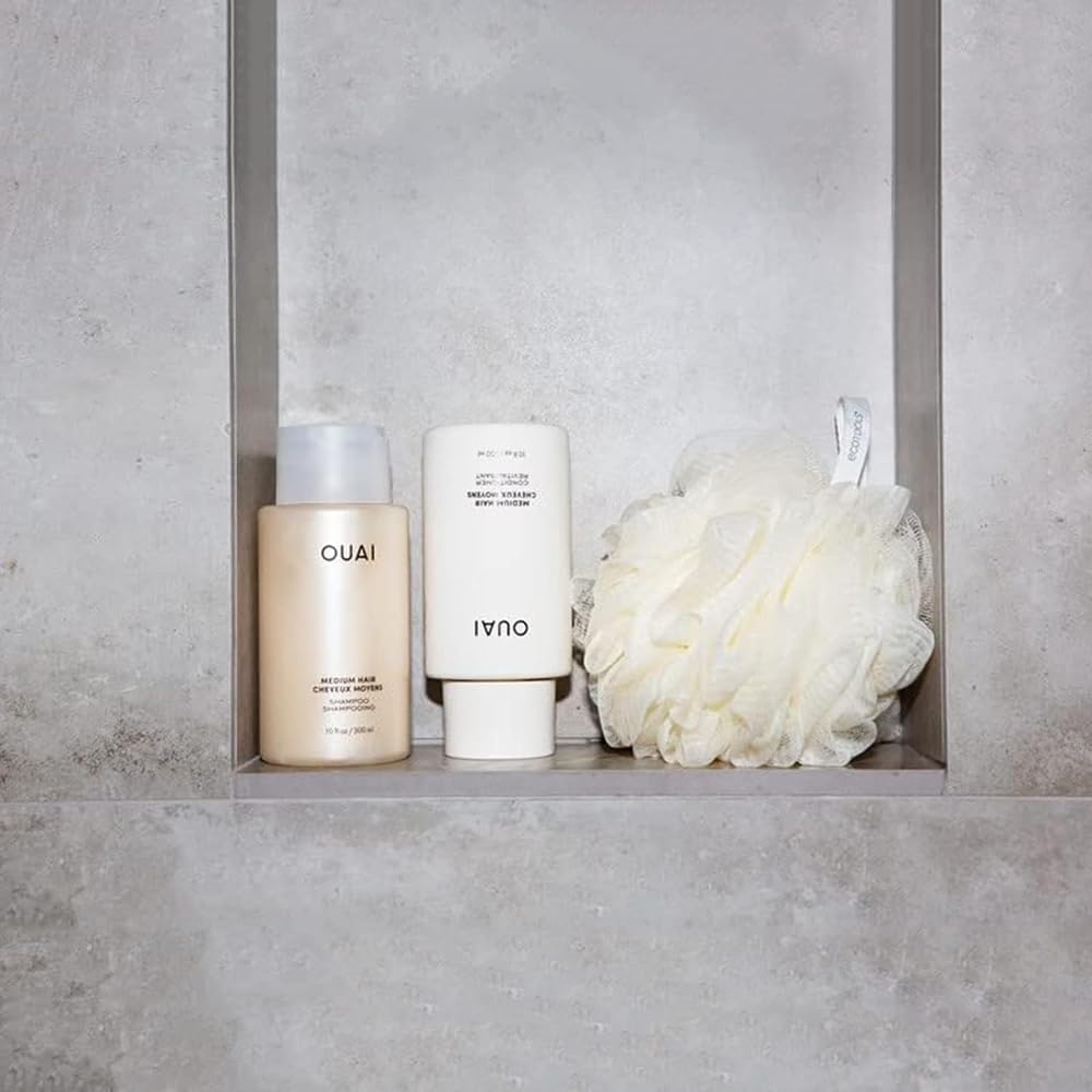 OUAI Medium Hair Shampoo & Conditioner Set, Travel Size - Hydrating Shampoo & Conditioner - With Coconut Oil, Babassu, Kumquat Extract & Keratin - Sulfate, Paraben & Phthalate Free (3 Oz) OUAI Au supplements