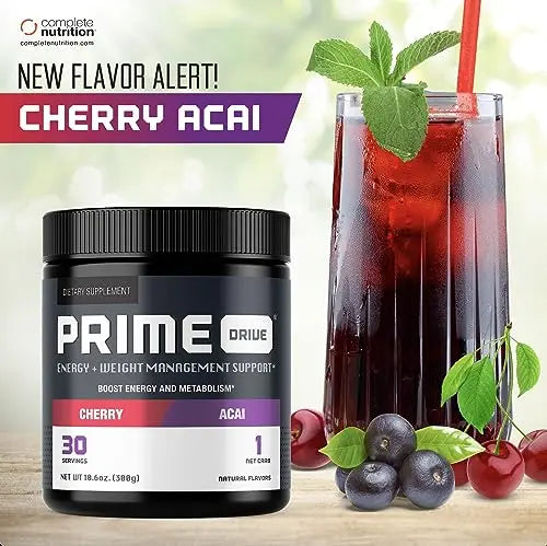 Complete Nutrition Prime Drive Cherry Acai Energy Drink Powder Complete Nutrition Au supplements