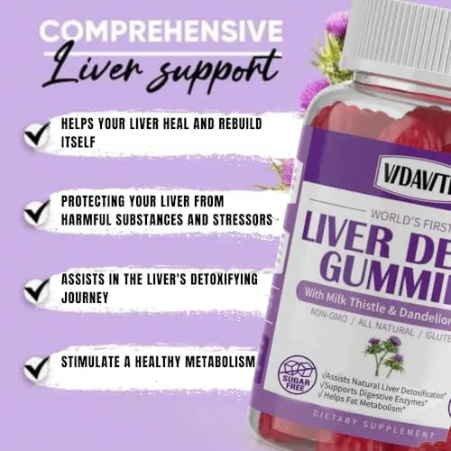 VIDAVITE Sugar-Free Liver Cleanse Detox & Repair Gummies — 1500mg Silymarin Milk VIDAVITE Au supplements