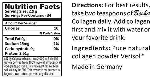 BESHA INC Verisol - Collagen Bioactive Peptides (Natural Collagen Powder) Made in Germany BESHA INC Au supplements