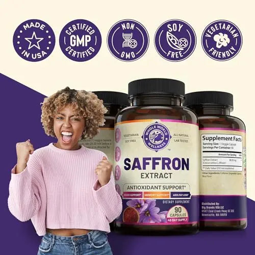 100% Pure Saffron Extract - Metabolism Booster & Natural Appetite Suppressant for Weight Loss WHOLE WORLD WELLNESS Au supplements